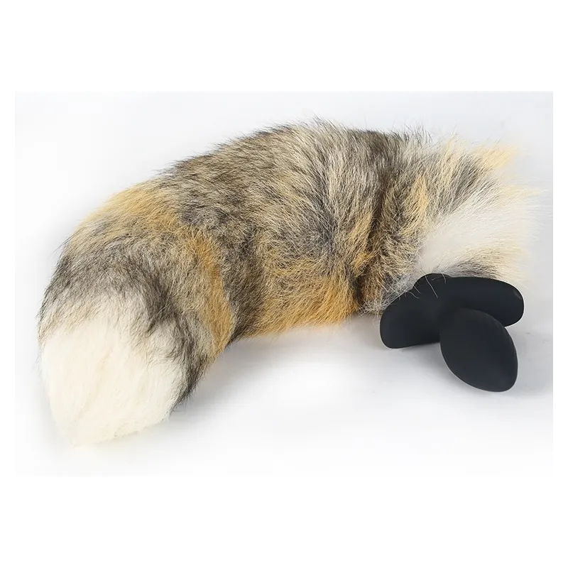 Kinky Puppy Plug vibrant avec Queue de loup WOLFYS 9 x 4cm Queue 45cm Fauve